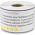 300 Labels - Thank You for Your Purchase Labels - 4 x 2 inch, We Appreciate Your Feedback Labels/Customer Service Stickers for E-Commerce Small Business Stickers