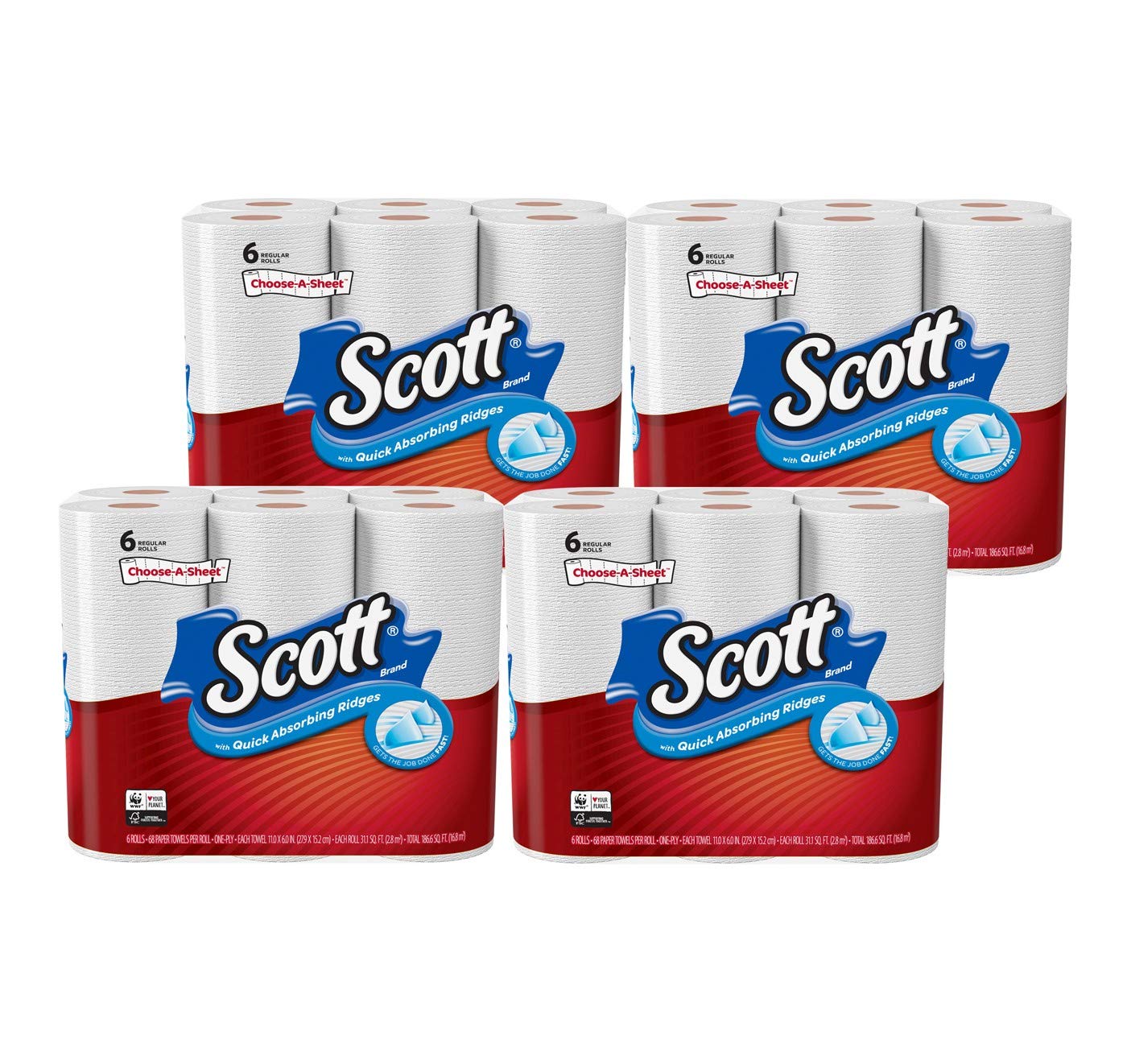 Scott Paper Towels ChooseASheet, White, 24 Mega Rolls Amazon.in