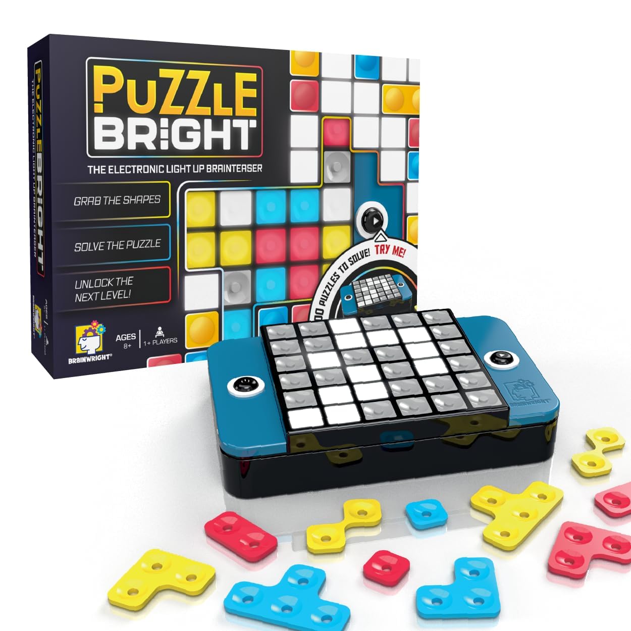 Photo 1 of Brainwright - Puzzle Bright - Interactive Light-Up Brain Teaser with 300+ Challenges