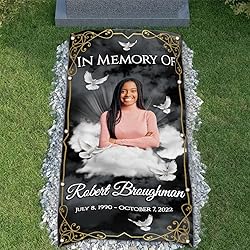44memory Custom Memorial Grave Blanket Photo