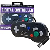 Old Skool Digital Controller for GameCube &amp; Game Boy Player - Black Gamepad | Compatible With GameCube, Game Boy Player, Controller Accessory, Black
