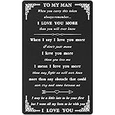 Levole Valentine Cards for Him Men - I Love You Gifts for Him, Gifts for Him for Christmas Birthday, When I Say I Love You More Wallet Card
