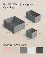 SONGMICS Drawer Organisers 12 Pack Foldable Fabric Storage Boxes Dove Grey view 4