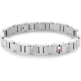 Tommy Hilfiger Men's Screws Ionic Plated Black Steel Link Bracelet