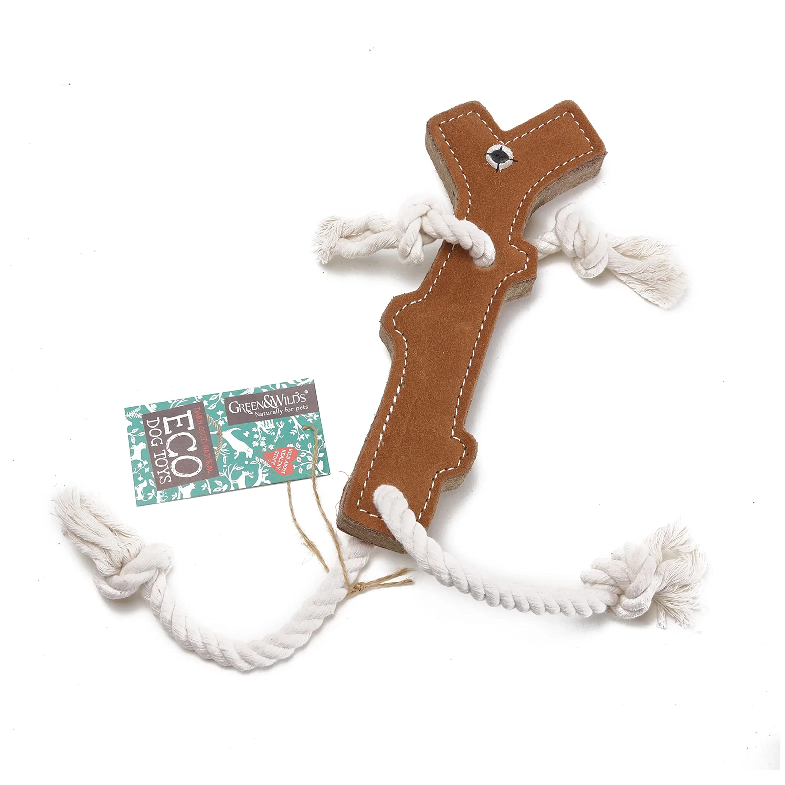 Green & Wilds Eco Friendly Sustainable Dog Toy - Stick Man