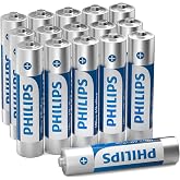 PHILIPS AAA Batteries 16 Pack Alkaline Triple A Battery 1.5V Ultra Long Lasting 3A Batteries-10-Year Shelf Life