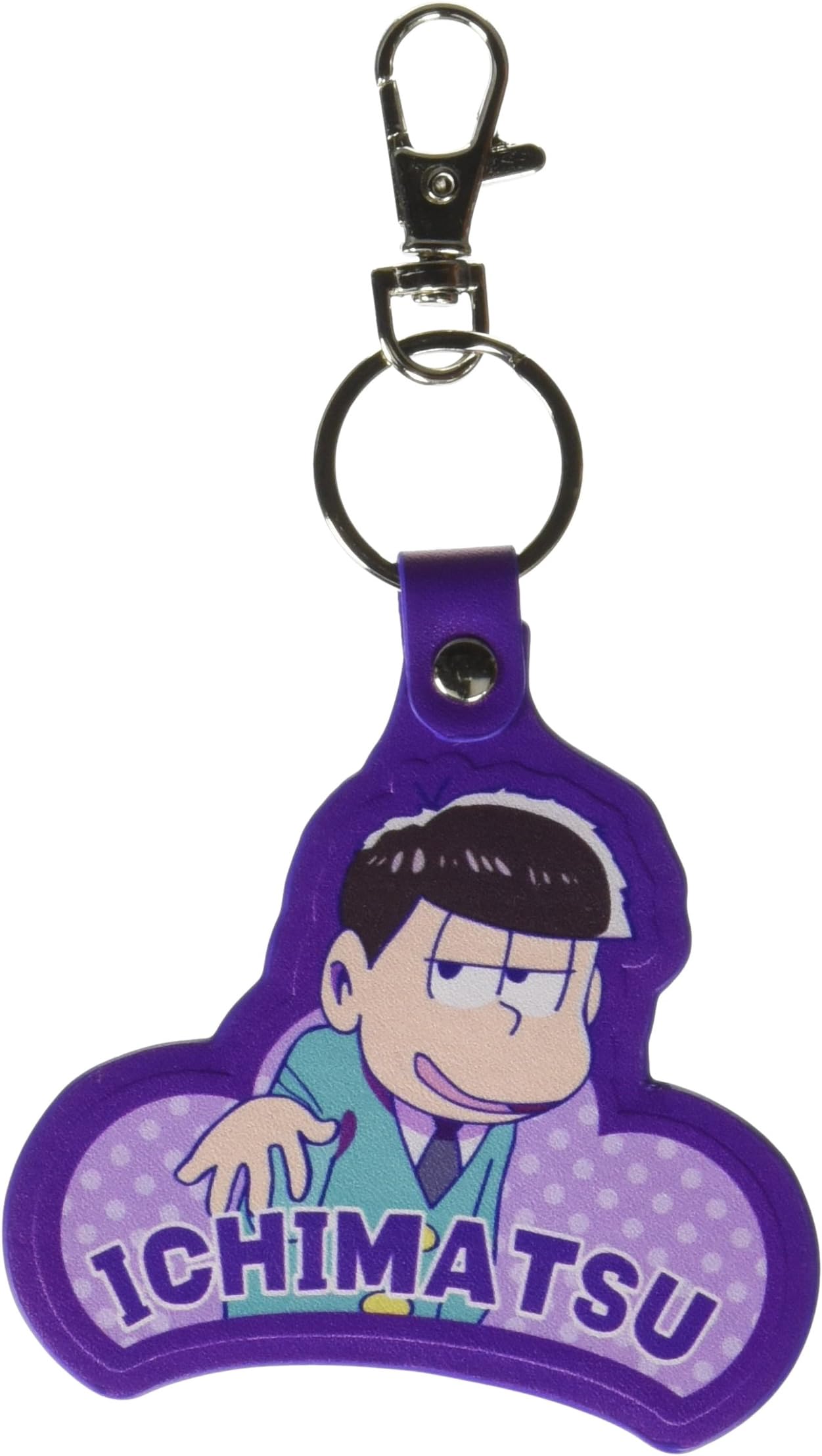 Osomatsu's Hitotsumatsu leather key ring