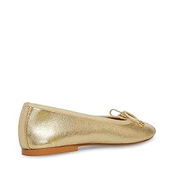 Steven Madden Women's Blossoms Ballet Flat, Gold, 8.5