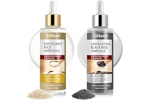 Peel Shot Duo White & Black Rice Exfoliant - Gentle Rice Exfoliator for face and Body, Rice Peel for All Skin Types Skin Care