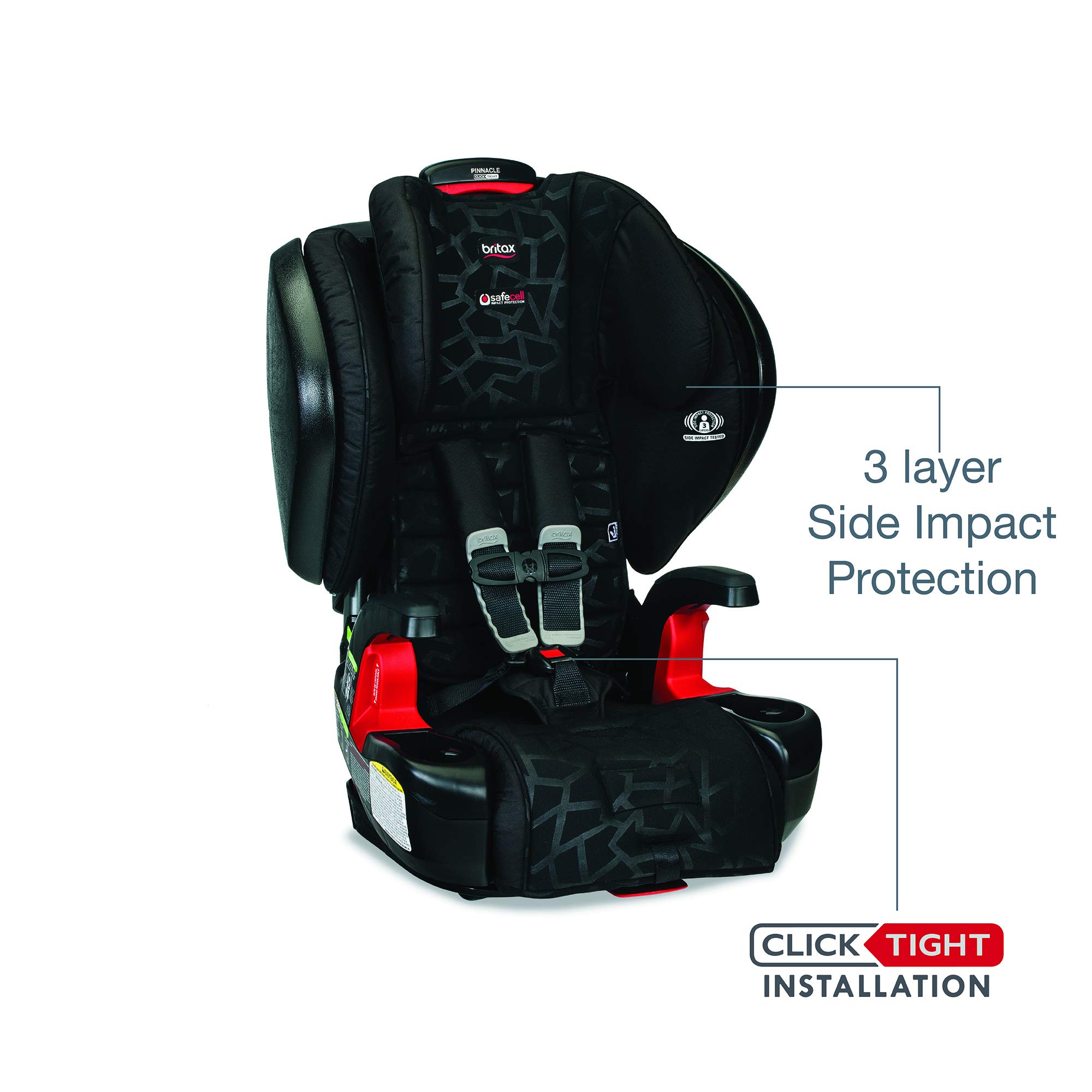 Britax Pinnacle ClickTight G1.1 Harness2Booster Car Seat 3 Layer Impact Protection 25 to