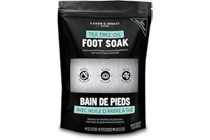 CARON & DOUCET Tea Tree Oil Foot Soak with Epsom Salt and Dead Sea Salt - Natural - Soothes Sore & Tired Feet, Helps Toenail 