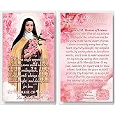 THE SAINTS COLLECTION St. Therese of Lisieux Laminated Prayer Cards pack of 20