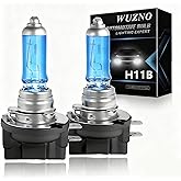 Wuzno H11B Halogen Headlight Bulb, Fit Low Beam of Elantra 2007-2010, Santa fe 2009-1016, Sonata 2009-2010, Optima 2007-2013,Forte 10-13, Sportage 2011-2016. 12V 55W White 5000K Long Life 2 Pack