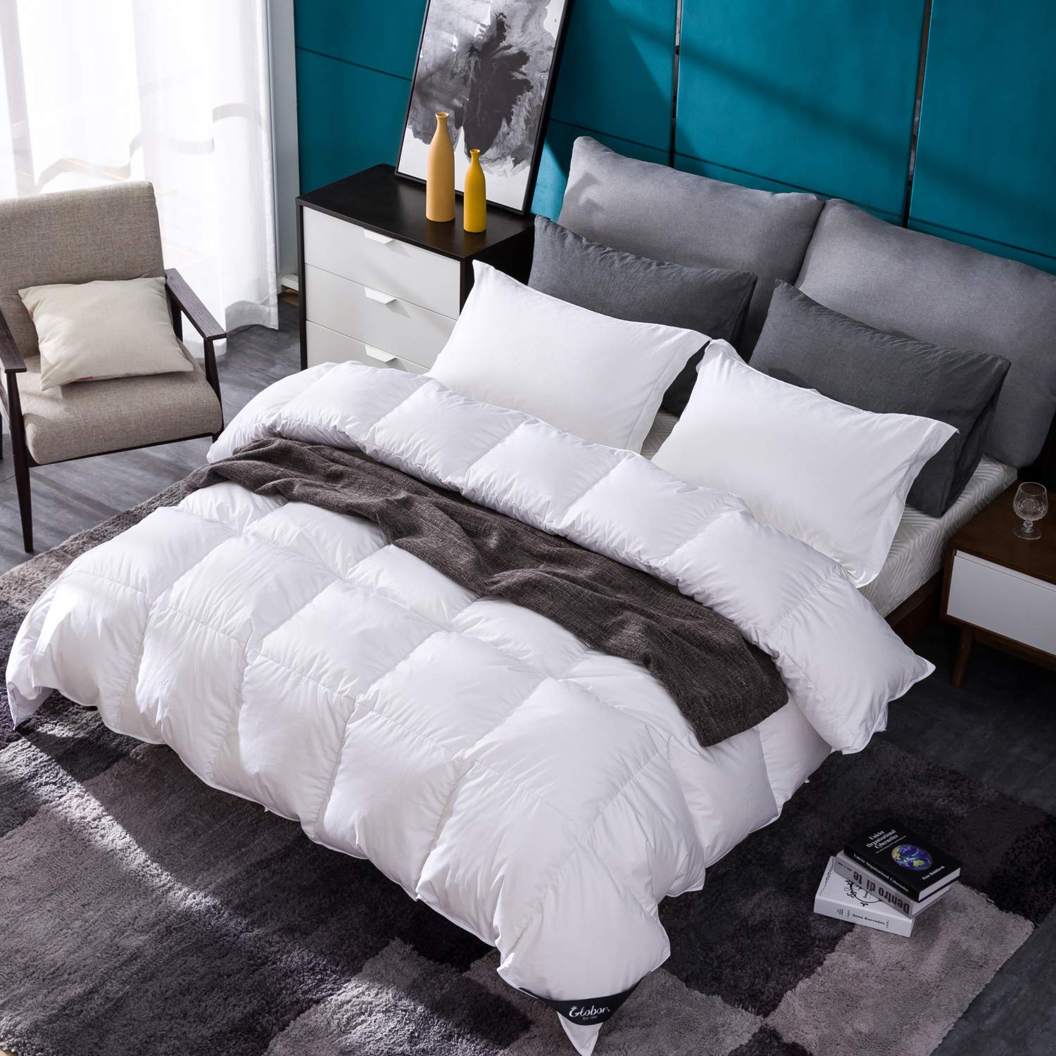 Globon Lavender Scented White Down Comforter King Size White 600