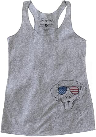 Inkopious Patriotic Chip The Chesapeake Bay Retriever Playera de Mezcla