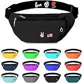 Fanny Pack for Women Men,Crossbody Fanny Pack Water Resistant Sports Waist Bag Pack, Belt Bag for Travel Hiking Running