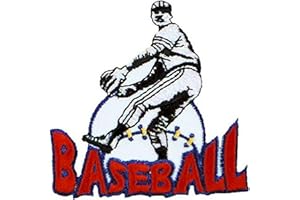 Expo International Baseball Sport Embroidered Iron-on Applique Trim Embellishment, Multi-Color