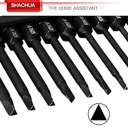 S2 Steel Triangle Drill Bit Set - 10 Pcs, Sizes