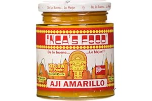 Inca's Food Aji Amarillo Paste - Hot Yellow Pepper Paste, 7.5 Oz Jar - Product of Peru (Pack of 2)
