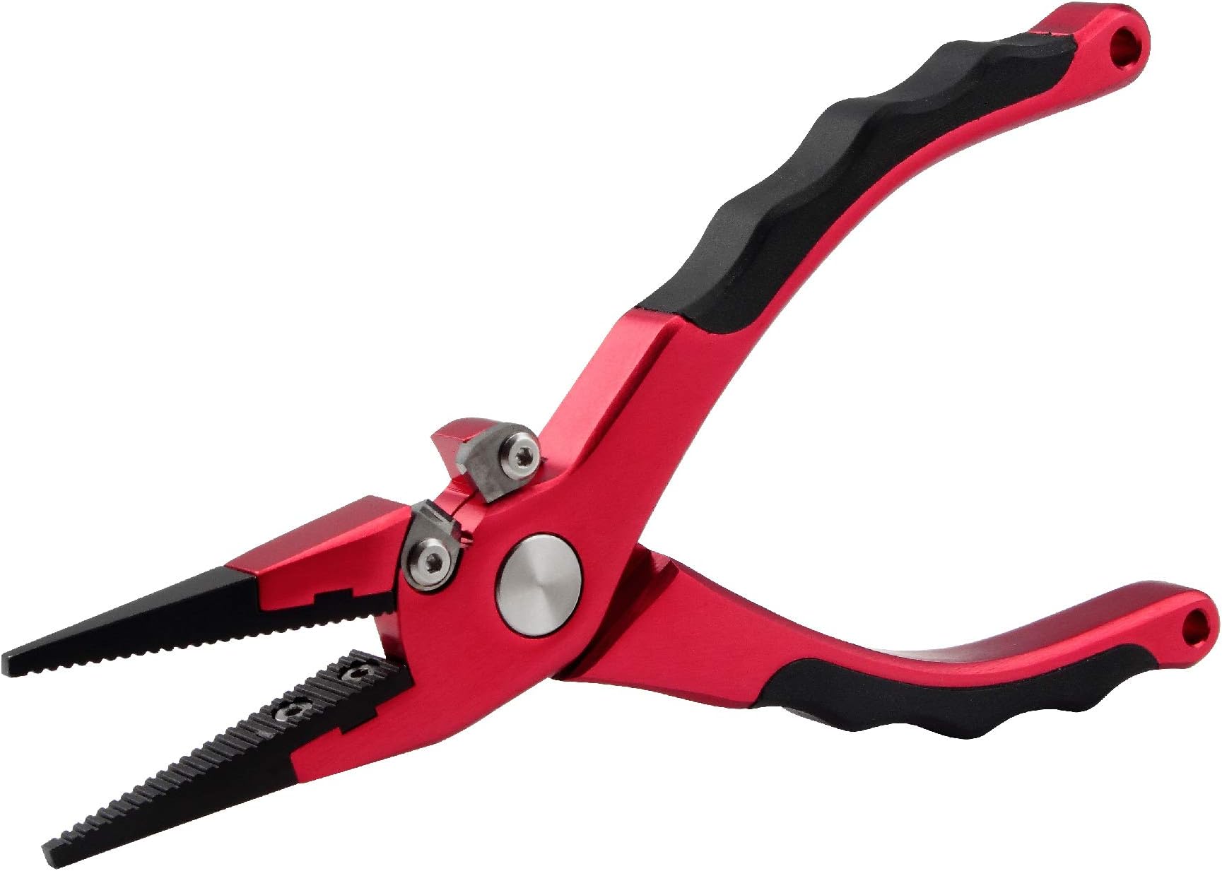 Fishing Tackle Professional Aluminum Saltwater Fishing Pliers -Spring Loaded-Rubber Insert Grips-Tungsten Carbide Cutters