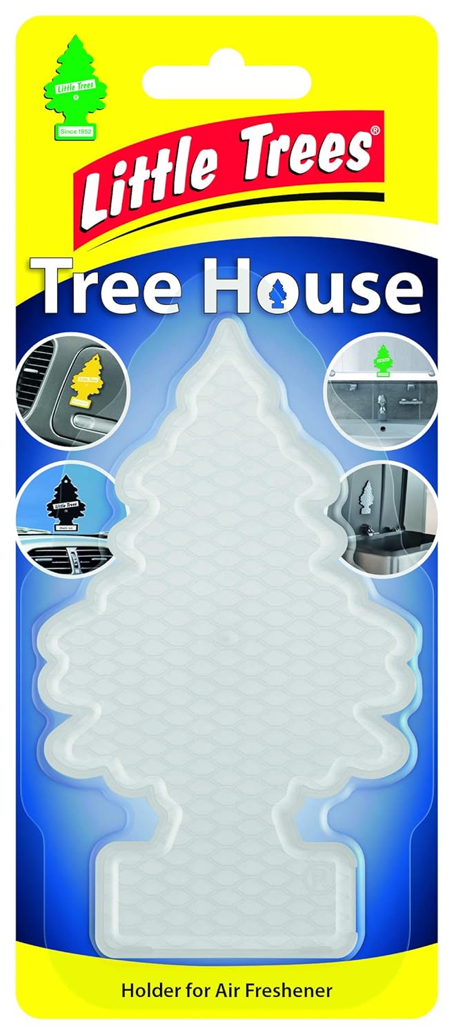Little Trees Tree House TreeShaped Air Freshener Holder, Clear, Single