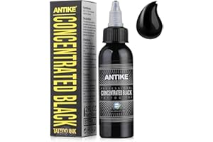 ANTIKE Black Tattoo Ink 2oz Pro Tattoo Ink Concentrated Black 60ml USA Standard Pigment for Tattoo Artist TI5003-60-030