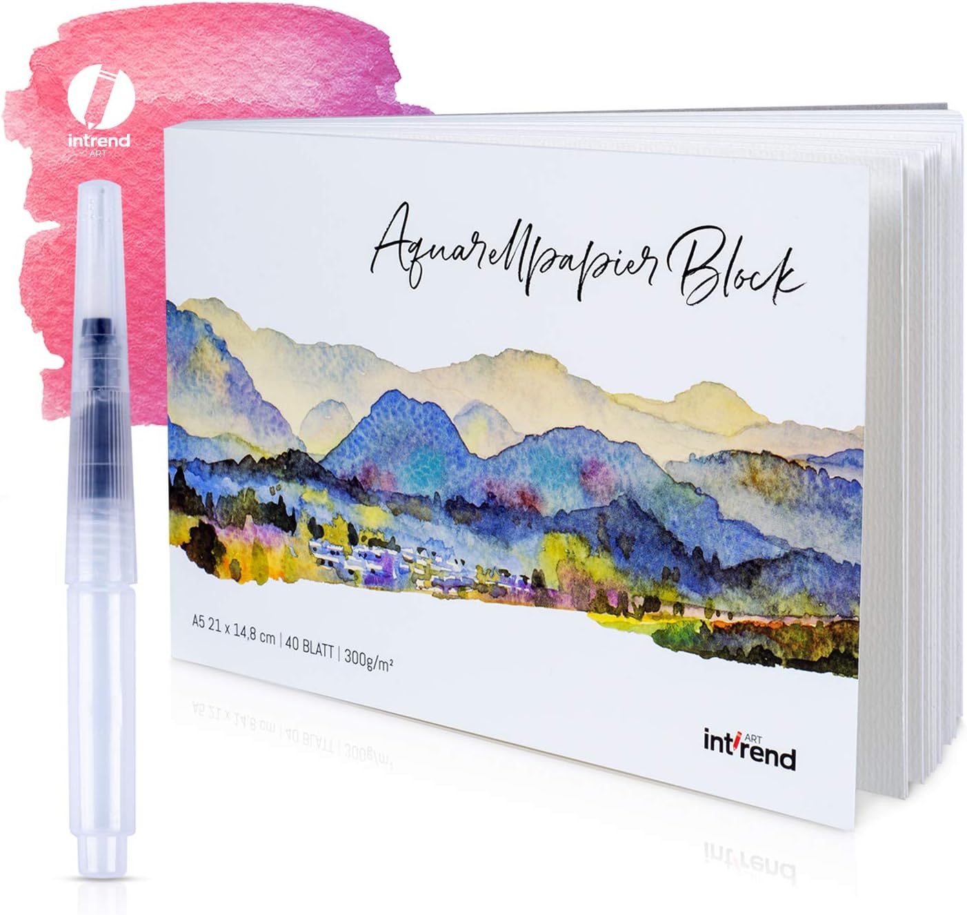 Aquarellpapier 300g Baumwolle - 50 Blatt Quadratisch 12x12cm Für Künstler