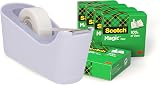 Scotch Tape Dispenser C18 Lavender with Scotch Magic Tape 19 mm x 33 m 6 Rolls