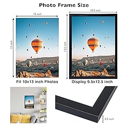 JCJMY 10x13 Picture Frame Set of 6 Black for Wall