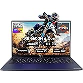15.6 Business-gaming-Laptop, 6-Cores AMD Ryzen 5 6600H 660M 6nm GPU, 32GB DDR5 1TB SSD(Beat i5-12450H up to 4.5GHz)100W Type-