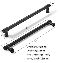 khtumeware 2 Pack Matte Black Cabinet Pulls 8