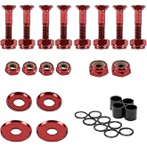 Dime Bag Skateboard Truck Hardware Refresh Kit - Complete with Mounting Bolts, Kingpin and Axle Nuts, Spacers, and Bearing Washers - Chose Color and Size