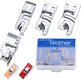 SUYUN WELL Narrow Rolled Hem Presser Foot 1/4" Quilting Patchwork Foot Sewing Rolled Hem Foot 3/4/6mm Hemming Foot for Sewing Low Shank Snap-On Singer, Brother, Babylock, Janome, Etc Sewing Machine