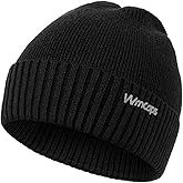 Wmcaps Beanie Kintted Hats for Men Women, Soft Warm Unique Material Winter Stocking Skull Cap with Reflective Logo