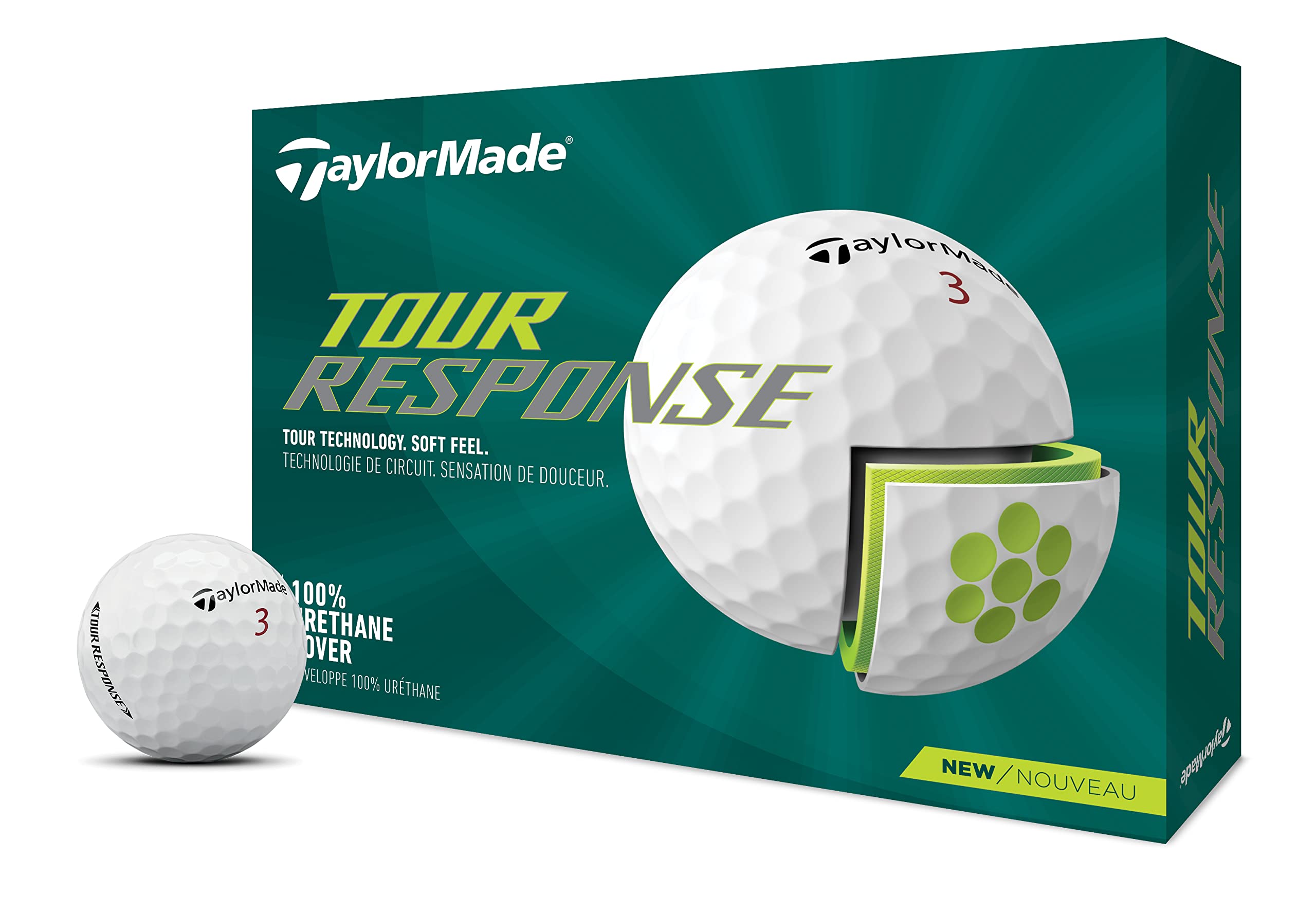 TaylorMade 2022 Tour Response Dozen, N7638401, White