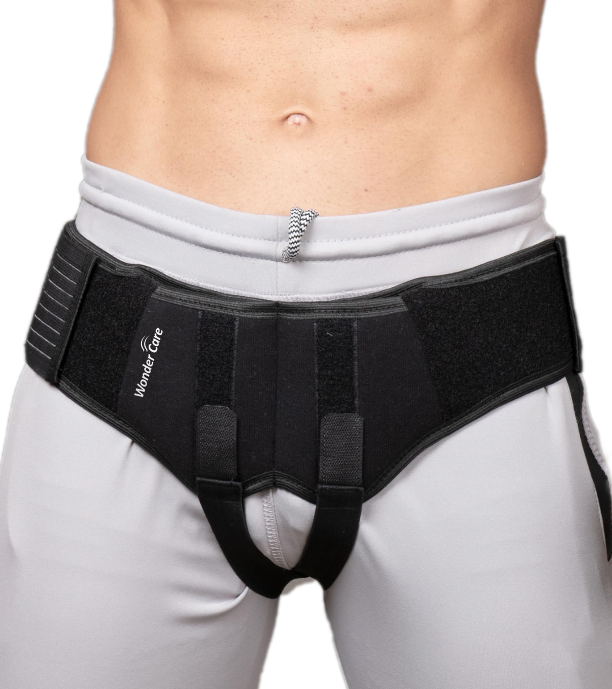 Wonder Care Inguinal Hernia Support Post-Surgery Hernia Pain Relief Truss Brace for Double Inguinal or Sports Hernia with 2 Removable Compression Pads & Adjustable Groin Straps(large)