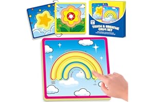 Quilinz Wooden Mindfulness Maze for Kids Breathing Calm Down Supplies Social Emotional Learning Activities Regulation Tools Occupational Play Therapy Toy Calming Room School Counselor Office Must Have