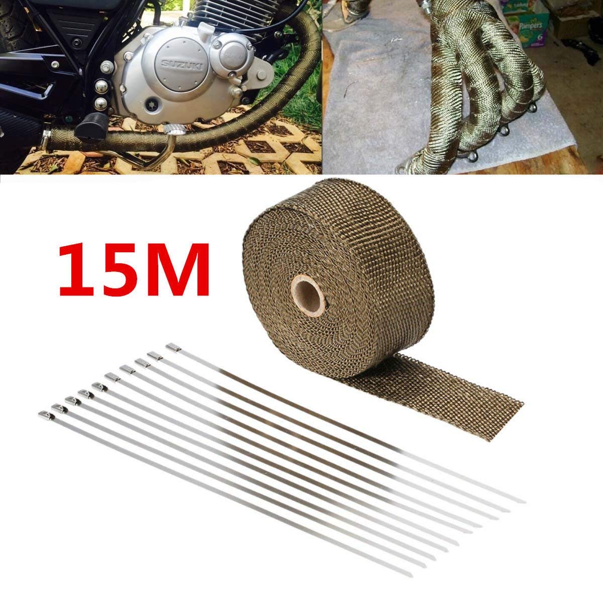 Buy Sunwan ExSWust Heat Wrap Roll 15M Universial Titanium Car