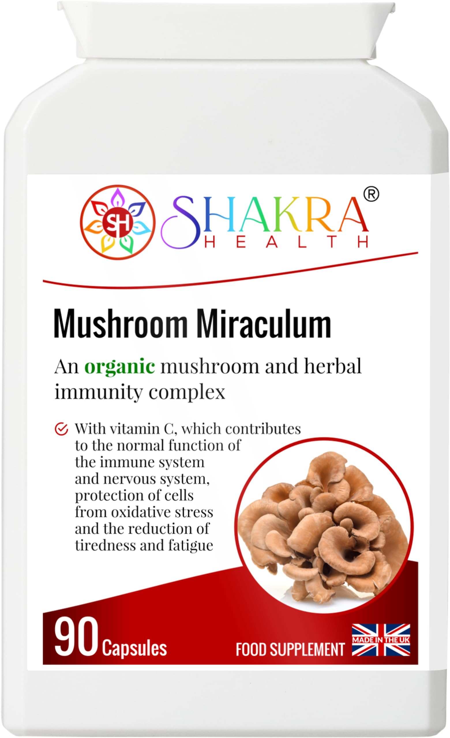 Mushroom Miraculum | Spiritually Mindful Complex of Potent Organic 'Shroom Ingredients Including Chaga, Shittake & More | Spiritually Aligned Supplements. Shakra Health