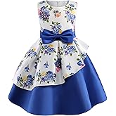CMMCHAAH Girls Pageant Party Dresses Kid Floral Print Formal Dress for 2-9Y