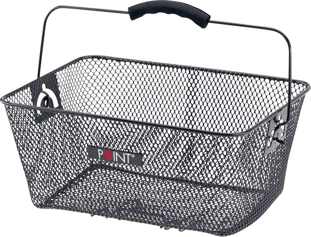 Point 05102900 Rear Bicycle Basket Ergogrip Bag Supporting Mount 30 x 22 x 12 cm Black