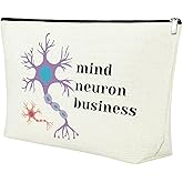 Mxrymvu Neuroscience Gifts for Women Makeup Bag Neurology Nurse Travel Bag Funny Medical Student Cosmetic Bag Best Doctor Gifts for Women Pharmacists Mind Neuron Business