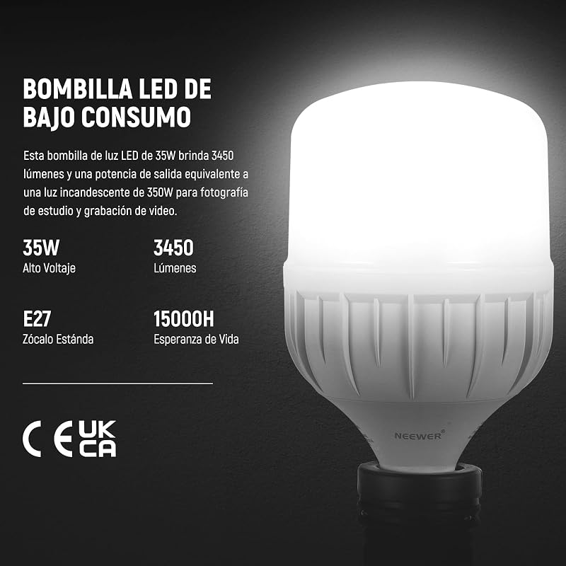 Kit de Iluminación Continua de Caja de Luz Equivalente a 700W, 3 Bombillas de LED de 5700K, 60x60cm Softbox con Enchufe E27, Photography Softbox Lighting Kit para Equipo de Estudio Fotográfico
