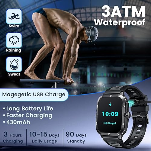 Smartwatch for Men Android iOS Phones: Smart Watch Fitness Tracker