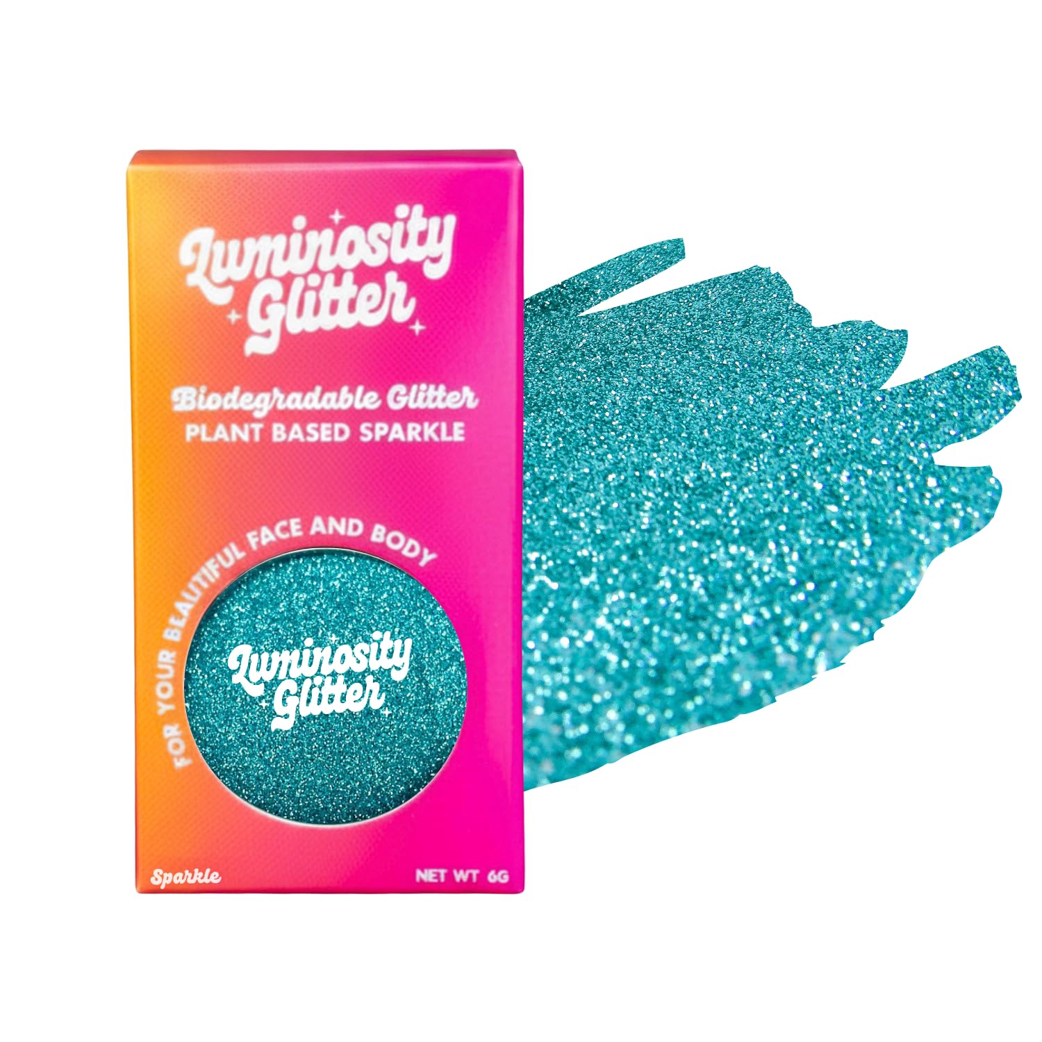Fine Biodegradable Glitter Makeup - Eco Glitter for Your Face, Body, Hair and Nails - Festival Glitter (Turquoise Fine) - 6 Grams
