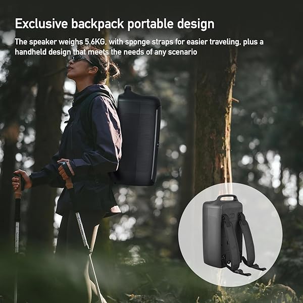 WMQ KARAOKE MACHINE WITH 2 WIRELESS MICROPHONES FOR ADULTS,PORTABLE KARAOKE SPEAKER WITH 2 X 6.5” SUBWOOFERS AND PULSED LIGHTS,BACKPACK AND CARRY-ON DESIGN FOR FAMILY GATHERINGS AND OUTDOOR ACTIVITIES