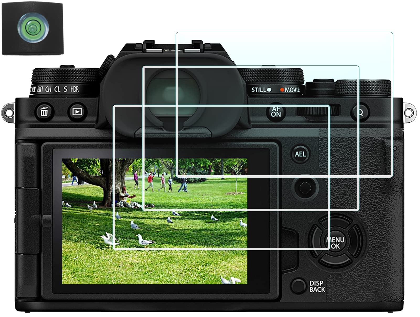 HUIPUXIANG X-T5 Screen Protector for Fujifilm Fuji XT5 Camera(for accessories), [3 Pack] 0.3mm High Definition 9H Hardness Optical LCD Premium Glass Protective Film Cover