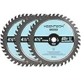 KEENTECH 4-1/2" Dia. by 3/8" Bore 40 Tooth Fine Finish Circular Saw Blade 3-Pack for Compact Circular Saws, Tungsten Carbide