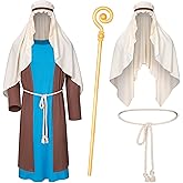 TOKYO REVENGERS Adult Nativity Costume Saint Joseph Costume Shepherd Costume Men Halloween Cosplay Costume Accessories Set
