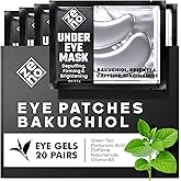 Bakuchiol Under Eye Patches for Men, Under Eye Masks for Dark Circles and Puffiness, Anti Aging Hydrogel Pads with Bakuchiol,